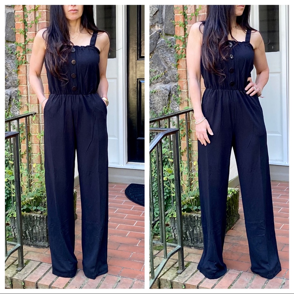 ✨LAST ONE✨Chic wide leg black jumpsuit - Picture 6 of 11
